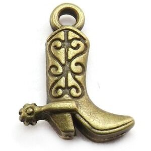 10pcs Cowboy Boot Charms, western farm country spurs, jewelry‎ making